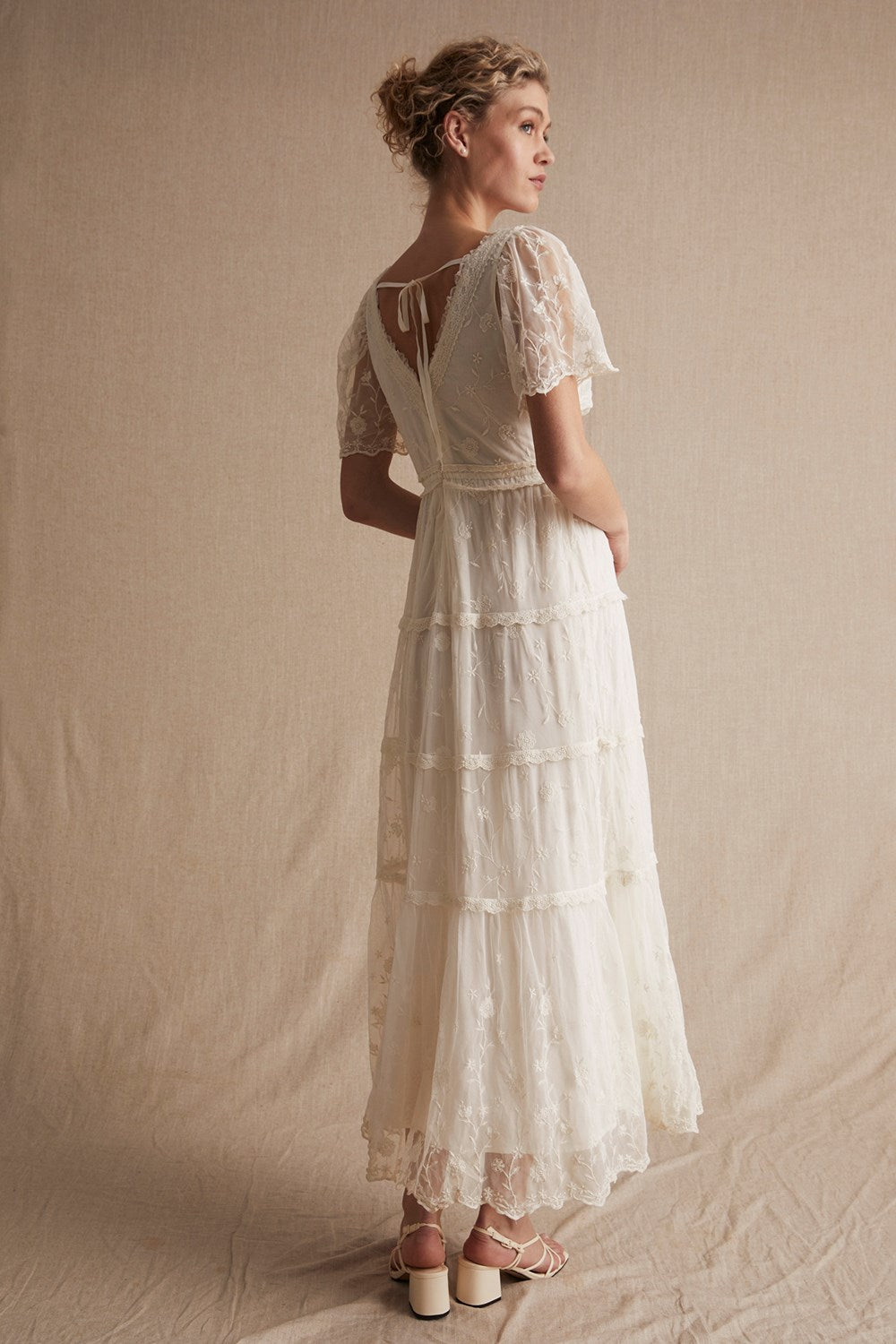 Womens cream white tulle dress