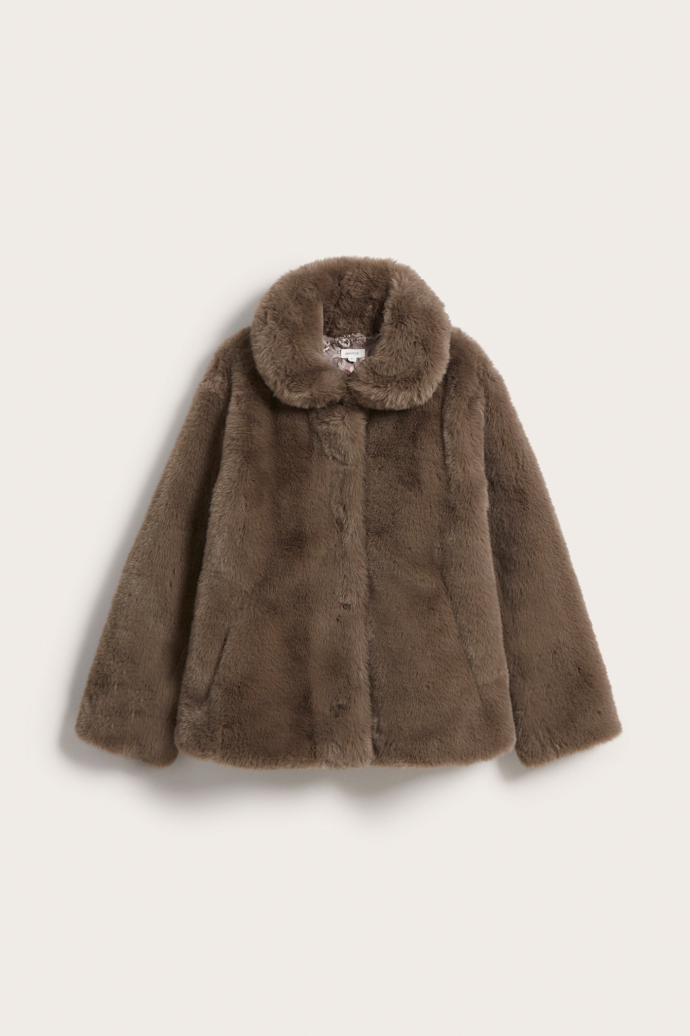 brown fur coat winter