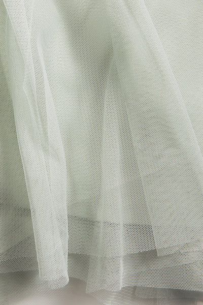 Women's green mesh skirt
