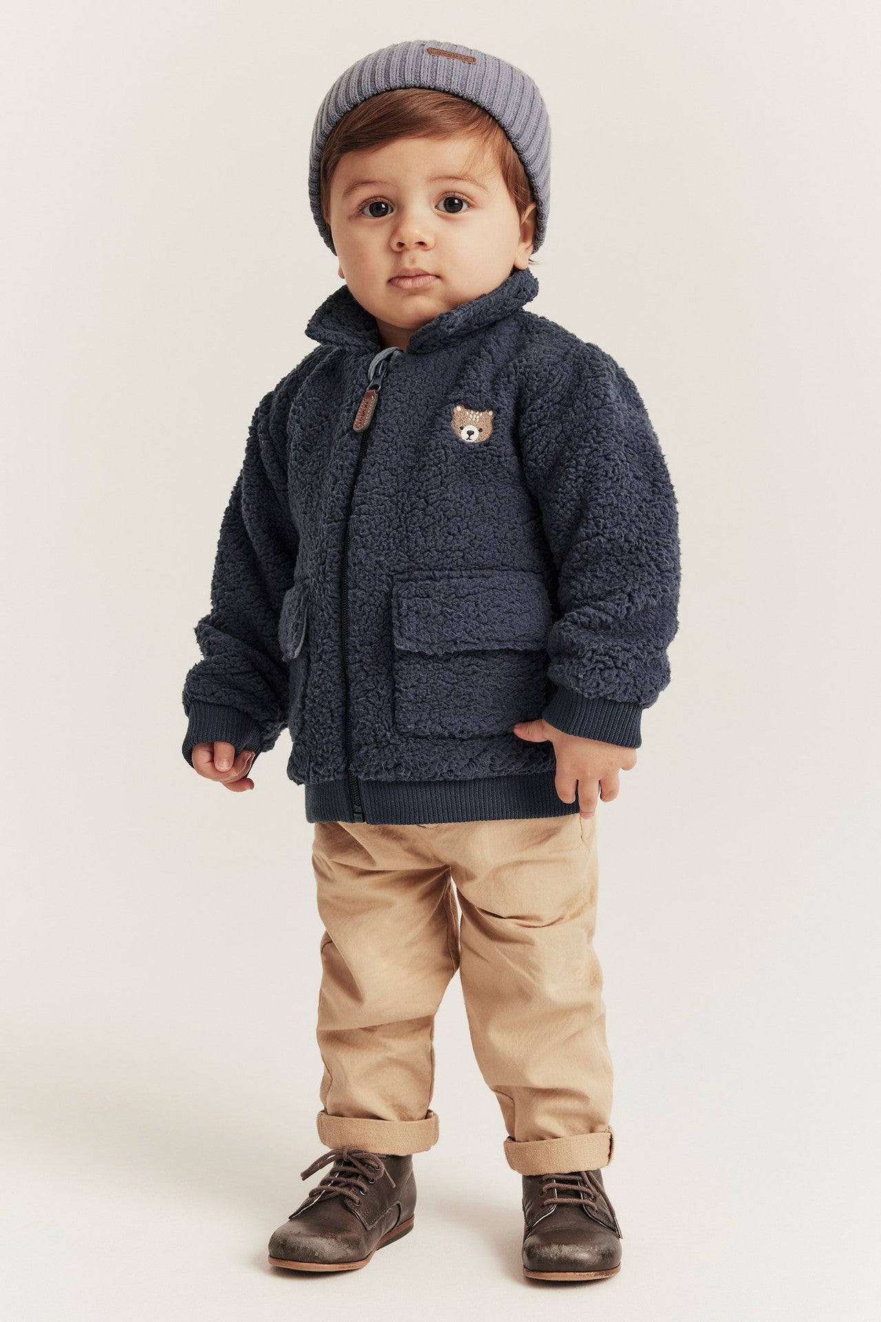 Baby & kids' blue pile jacket – Newbie
