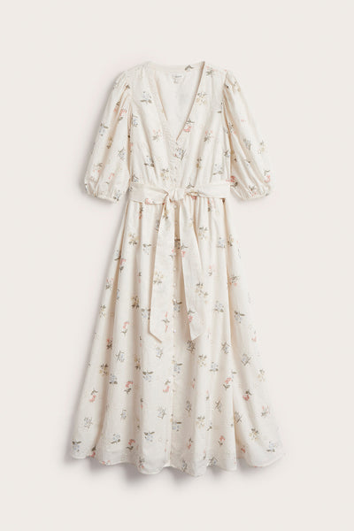Women's white floral broderie anglaise dress