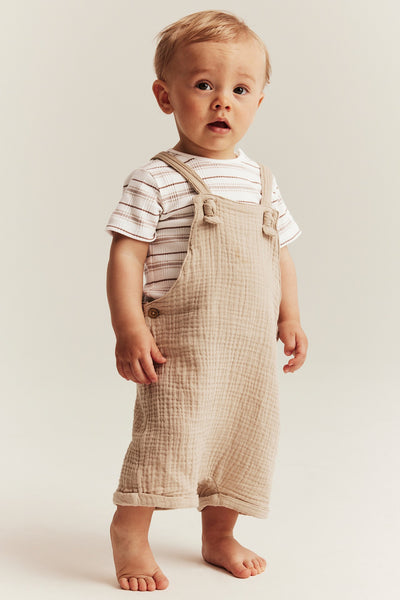 Baby white striped bodysuit
