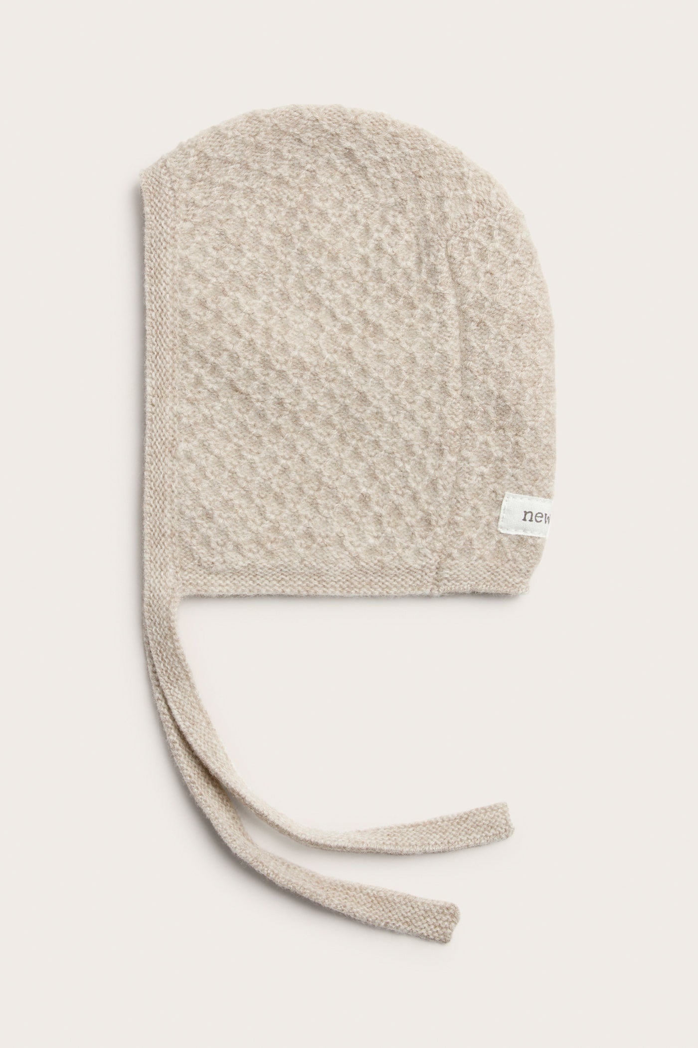Baby beige wool & cashmere bonnet – Newbie