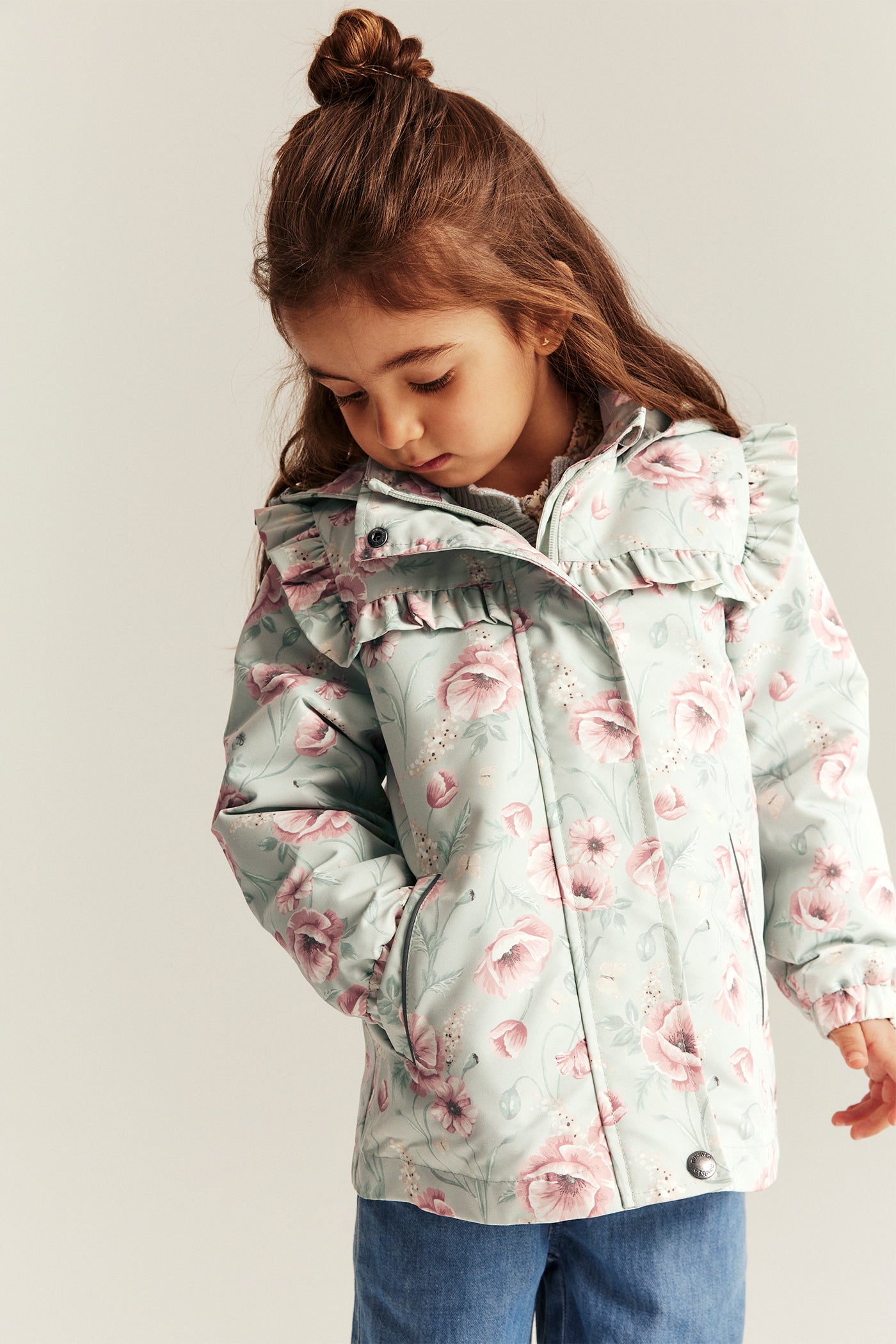 Baby & kids green floral windproof jacket – Newbie