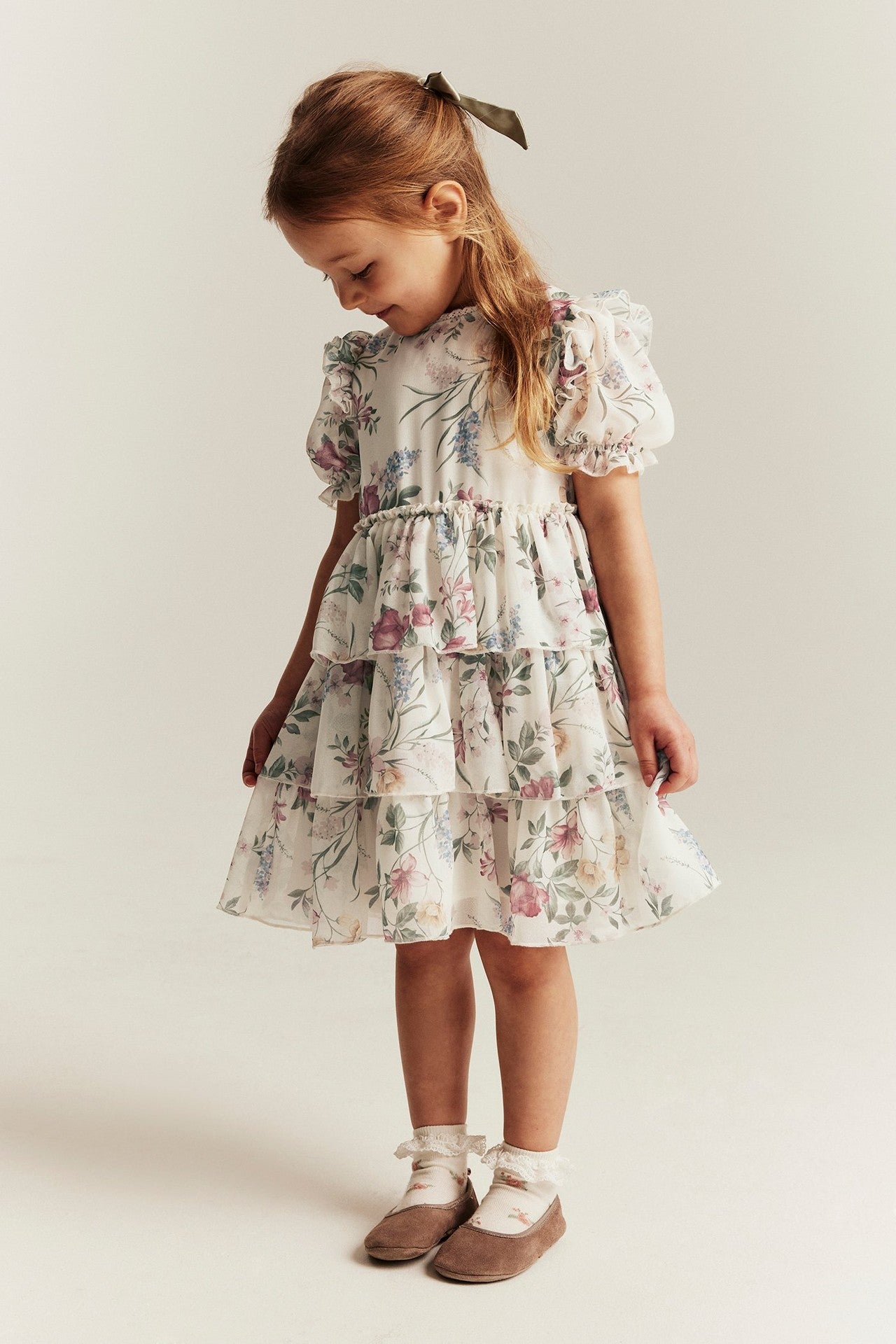 Baby & Kids white floral chiffon dress – Newbie