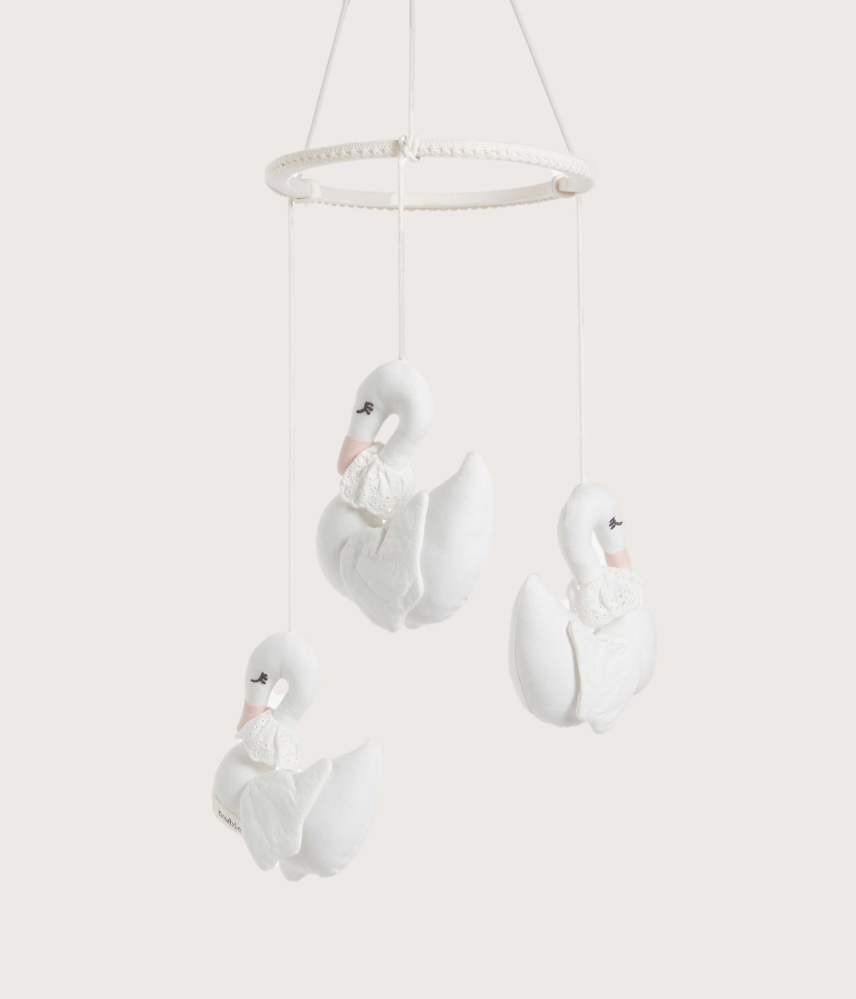 Buy Felt swan newborn nursery baby mobile