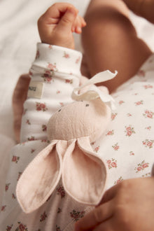 Baby pink bunny blanket