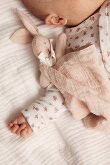 Baby pink bunny blanket