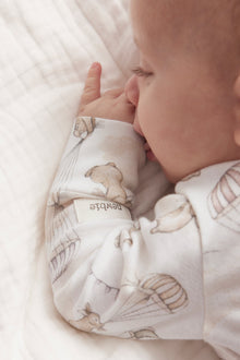 Baby white bunny balloon bodysuit