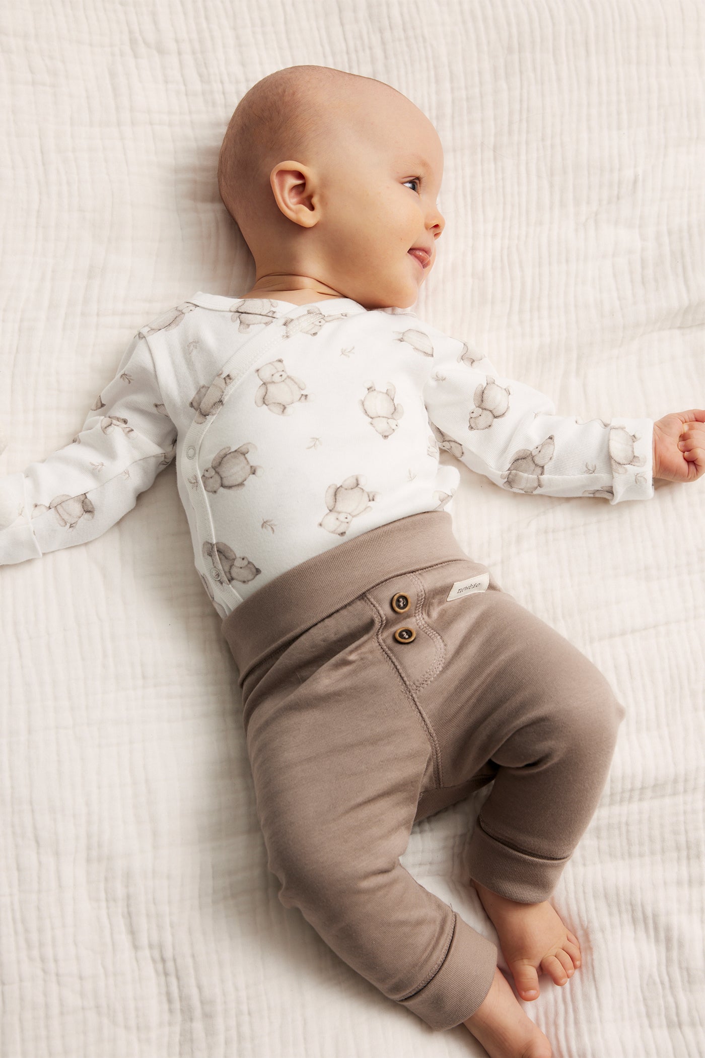 Baby white teddy bodysuit