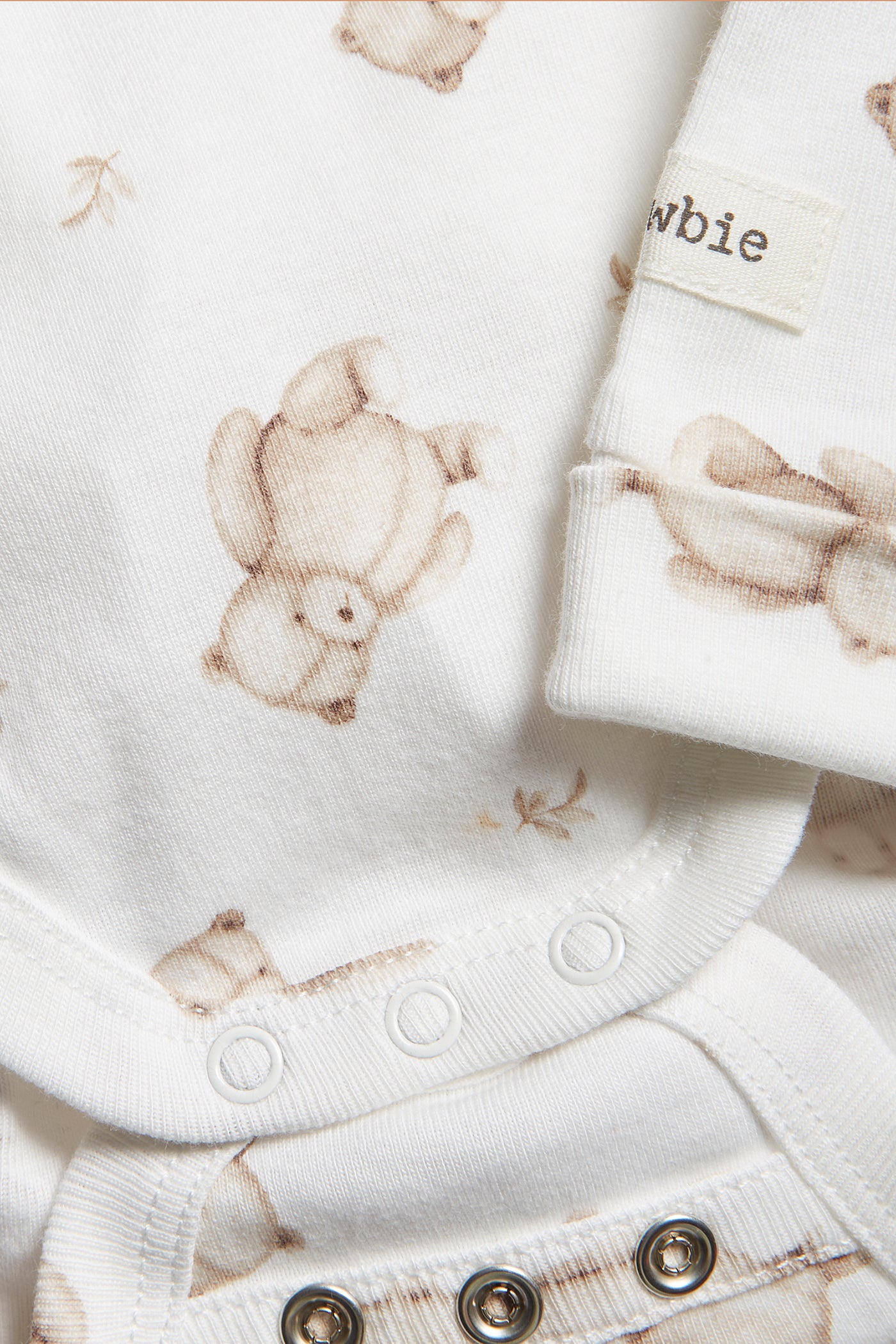 Baby white teddy bodysuit