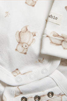 Baby white teddy bodysuit