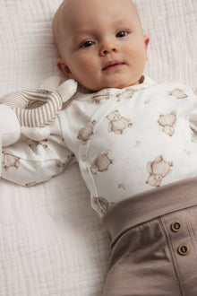 Baby white teddy bodysuit