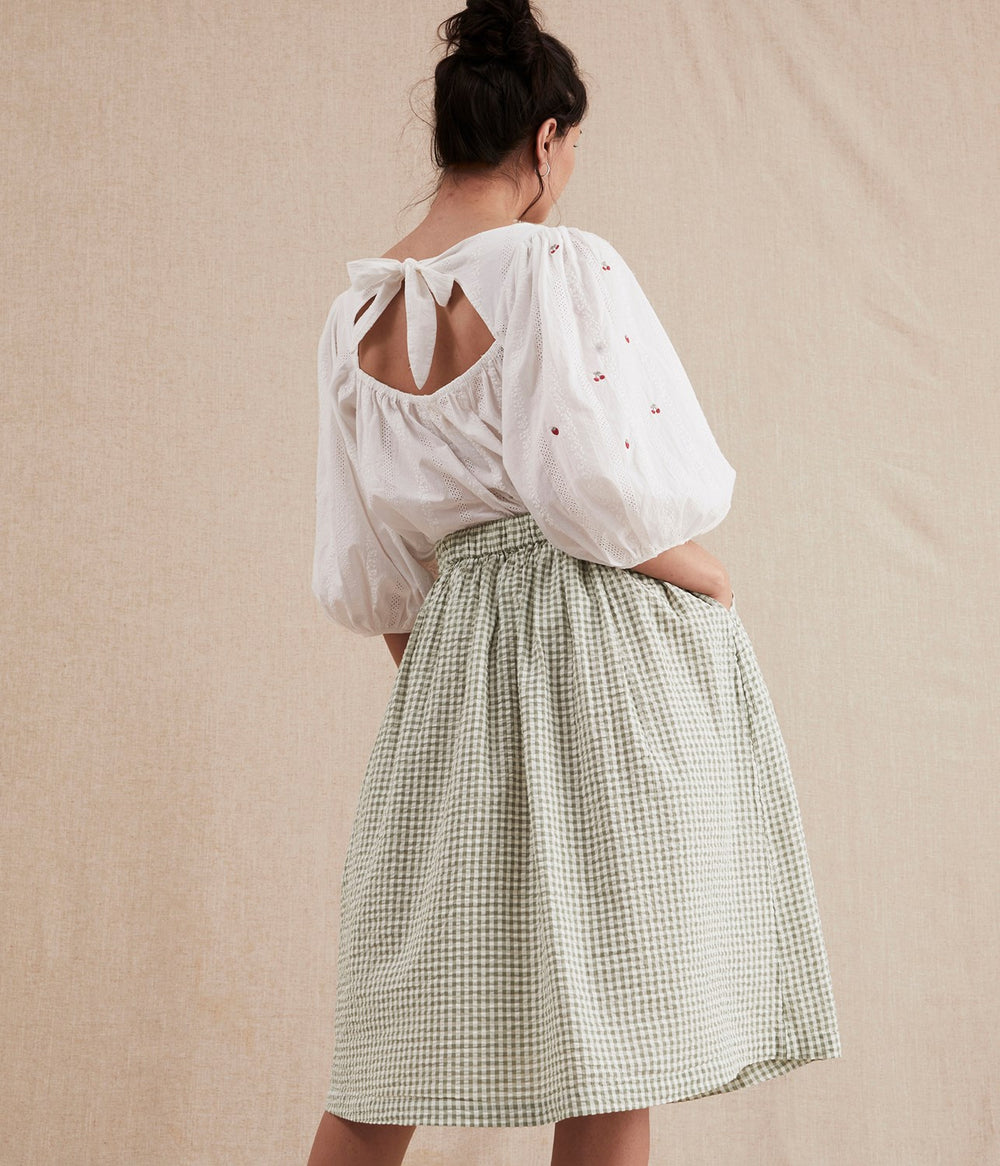 Womens green gingham skirt – Newbie