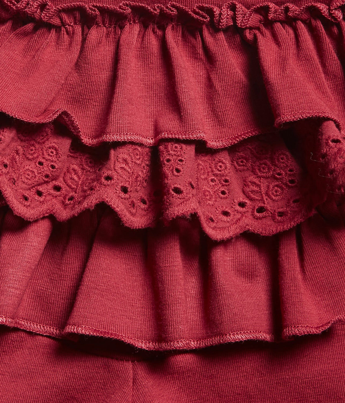 Baby red ruffle leggings