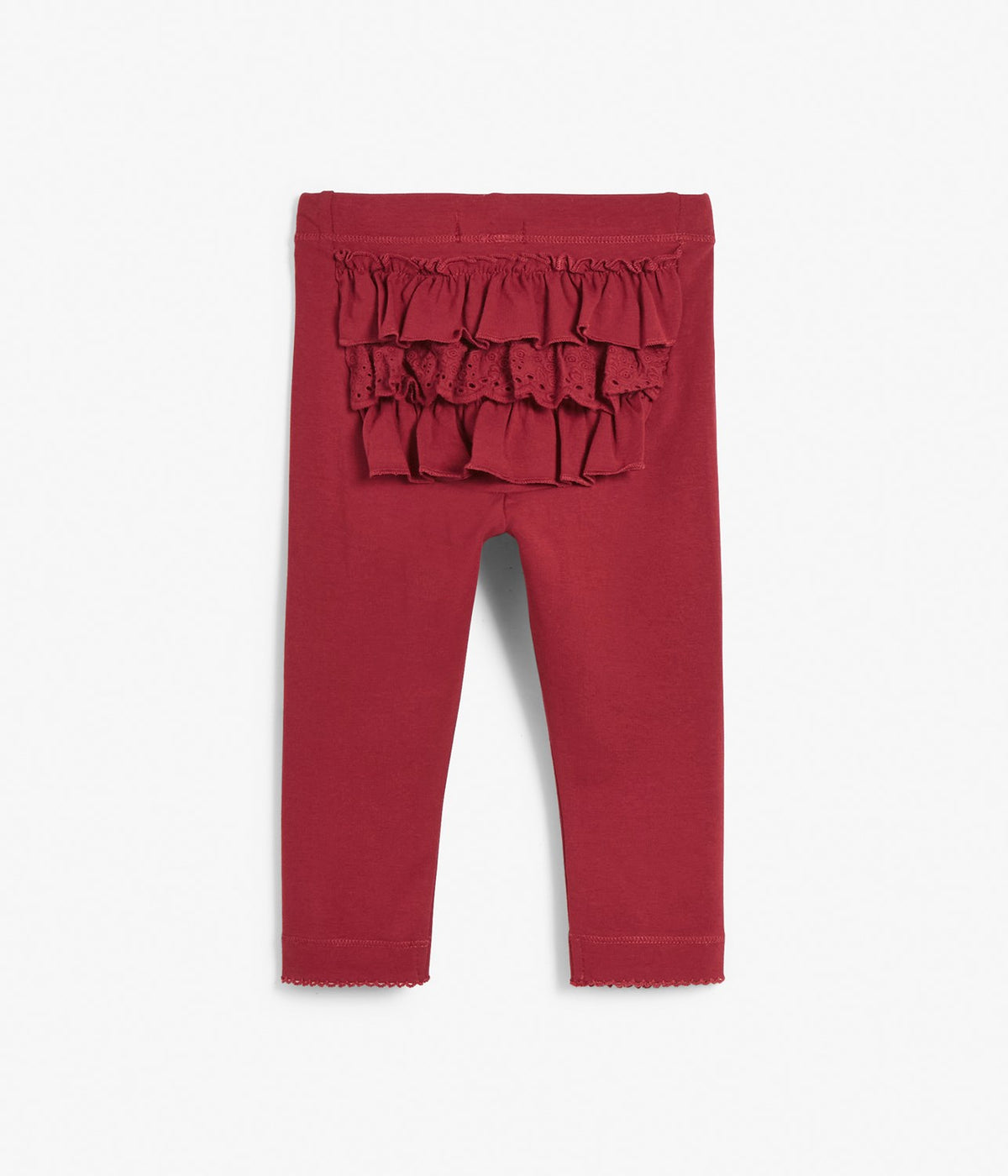 Baby red ruffle leggings