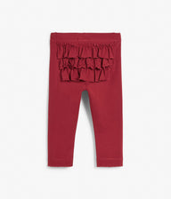 Baby red ruffle leggings