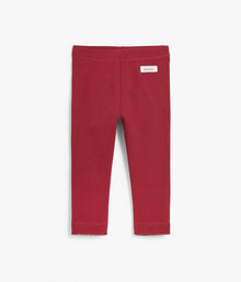 Baby red ruffle leggings
