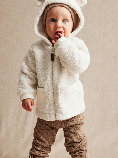 Baby white teddy jacket