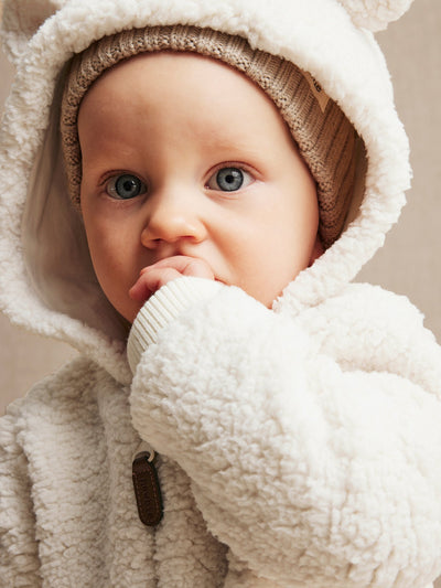 Baby white teddy jacket