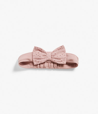 Kids pink tricot bow headband