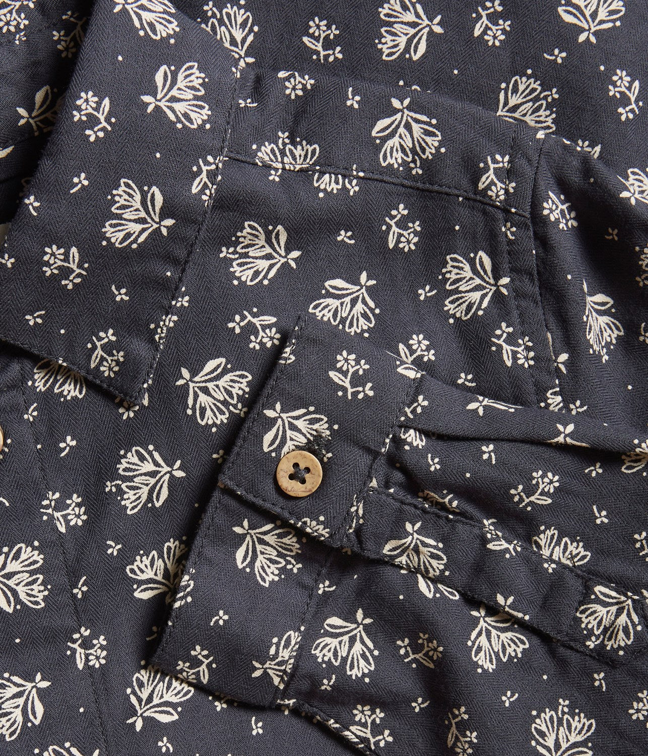 Kids black floral shirt