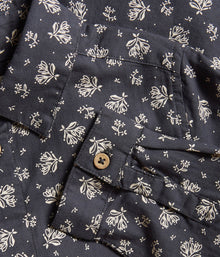 Kids black floral shirt