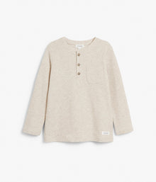 Kids beige waffle knit top