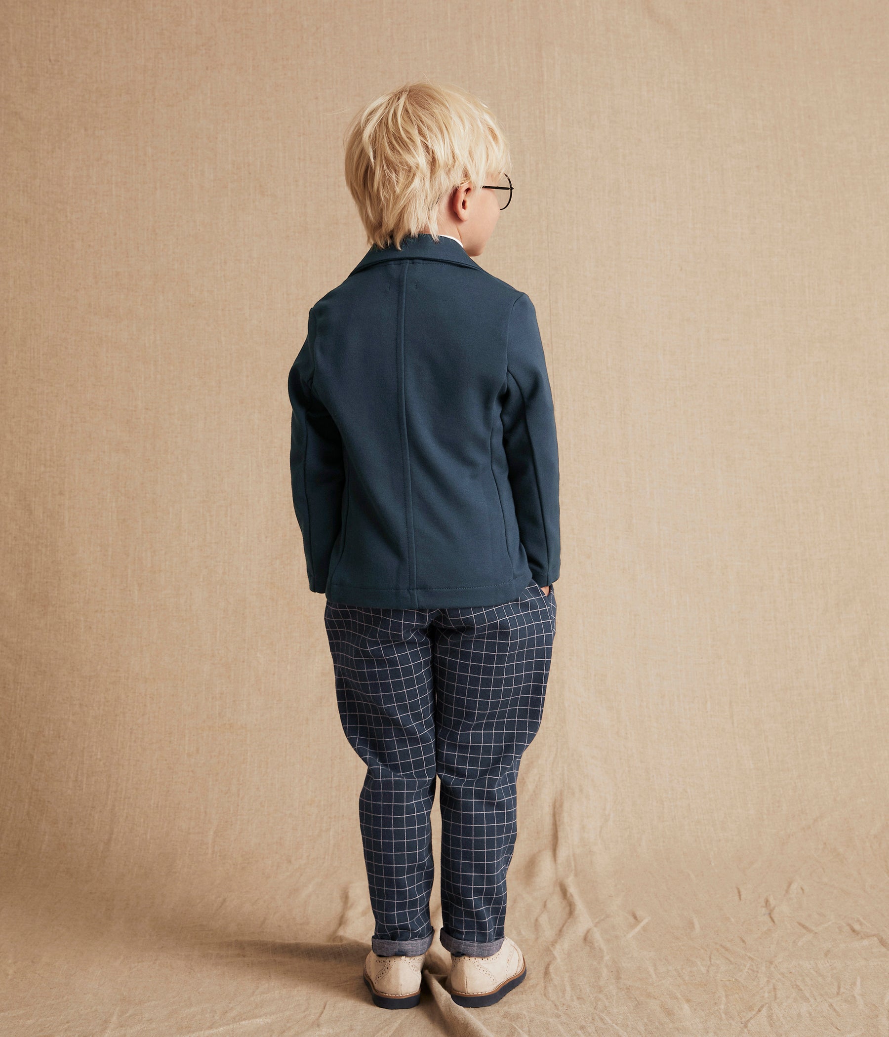 Kids blue jersey blazer