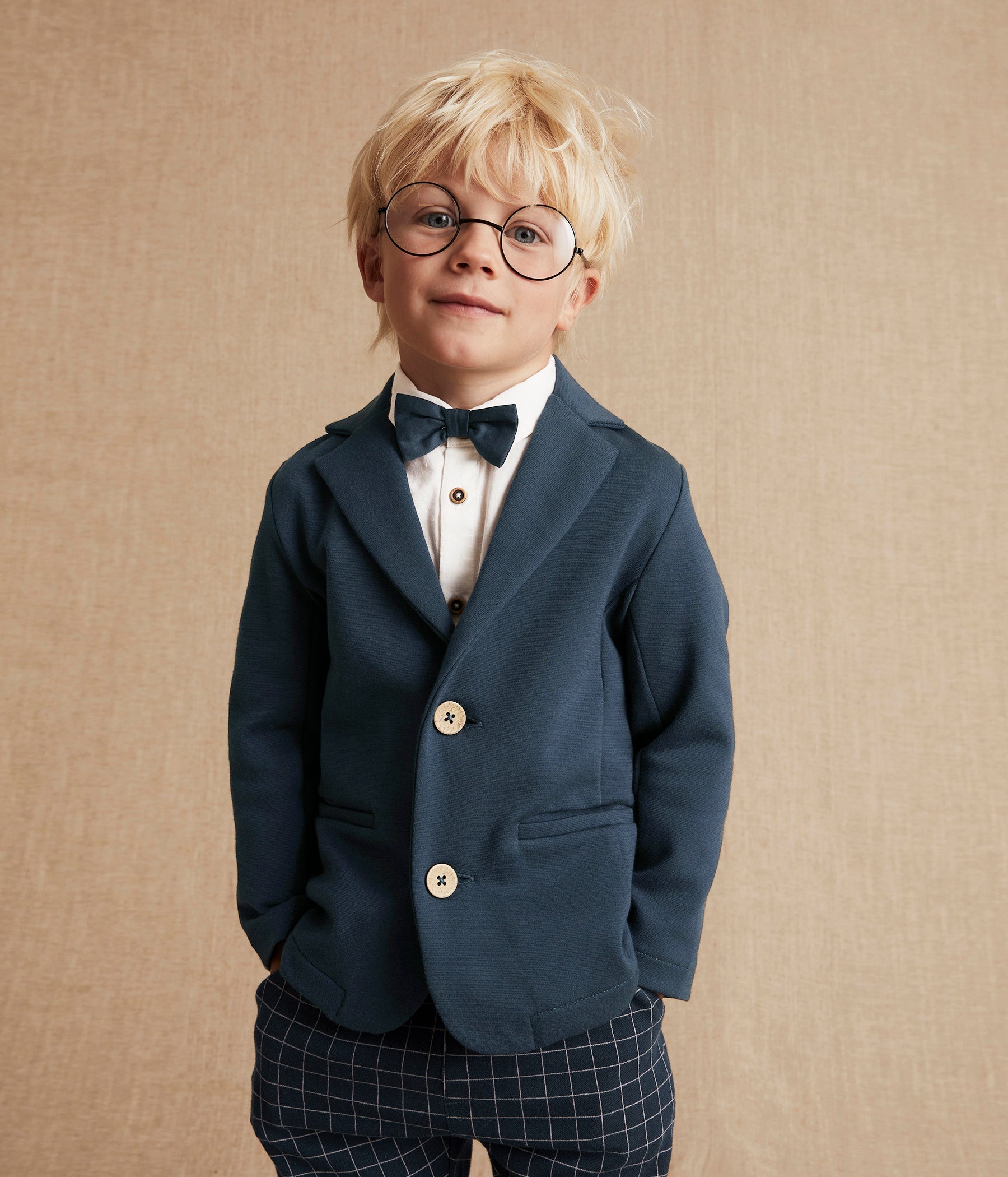 Kids blue jersey blazer