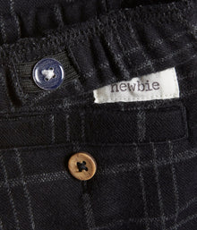 Baby black checked joggers