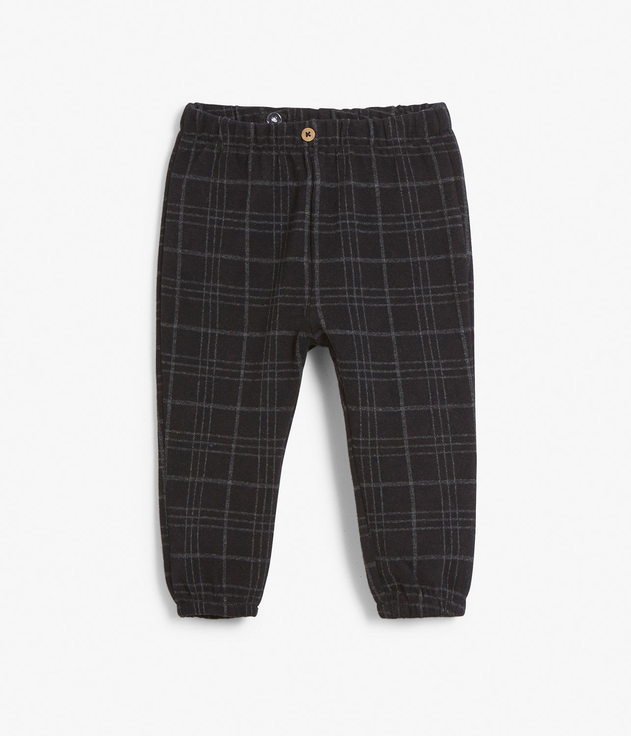 Baby black checked joggers