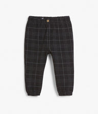 Baby black checked joggers