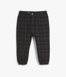 Baby black checked joggers