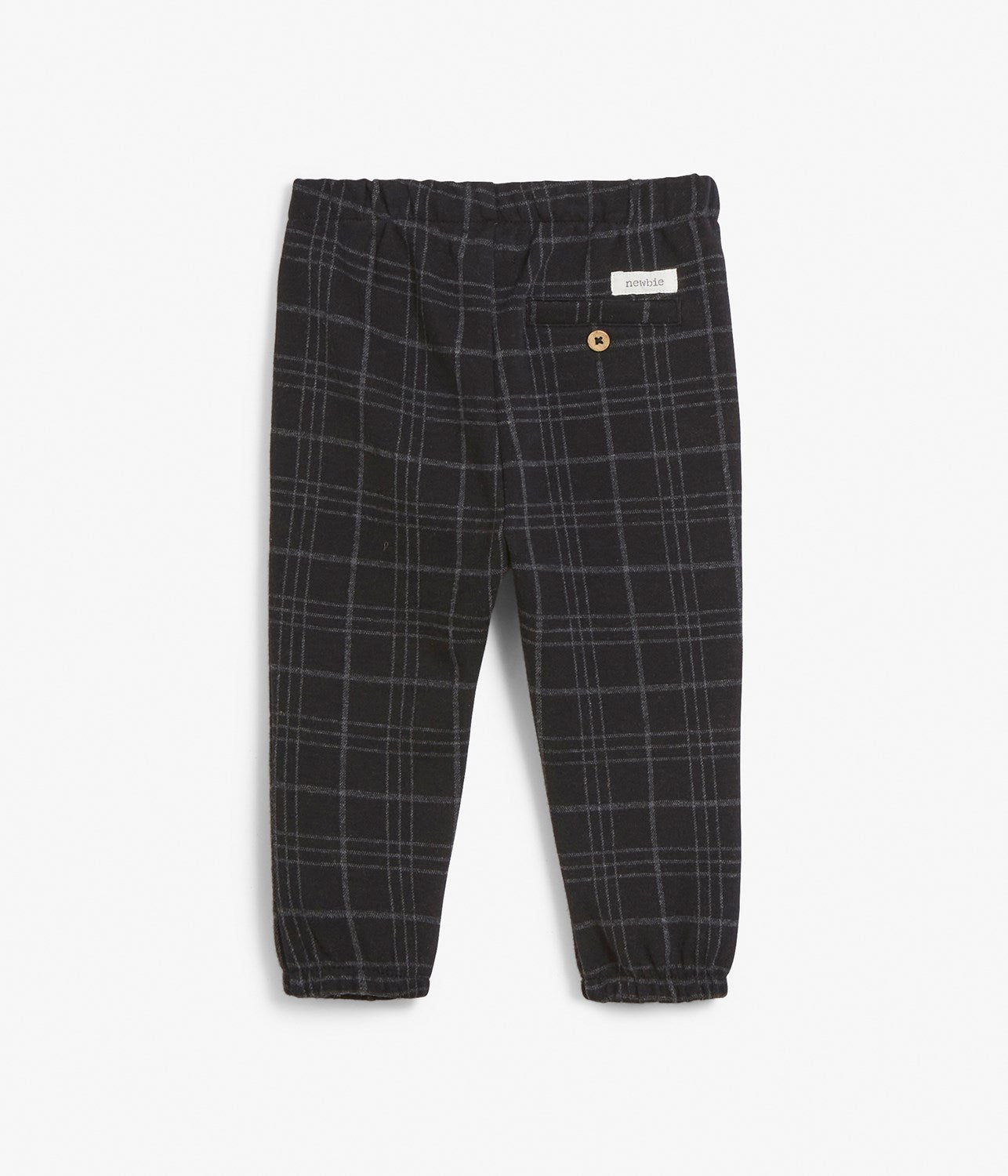 Baby black checked joggers
