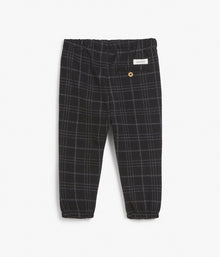 Baby black checked joggers