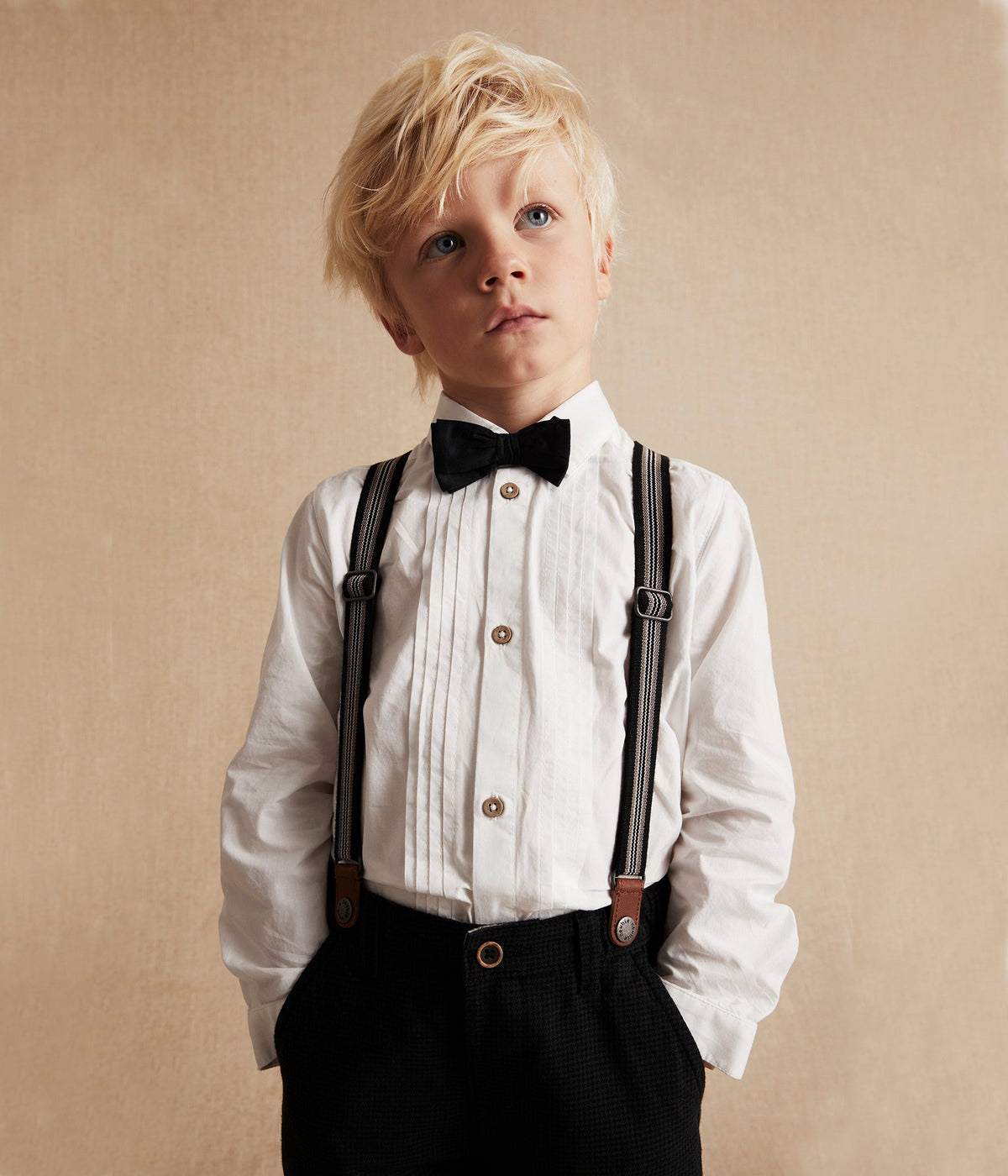 Kids white smoking shirt