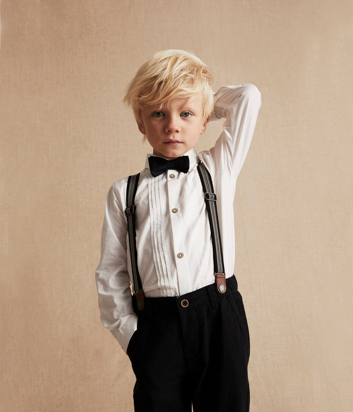 Kids white smoking shirt