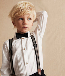Kids white smoking shirt