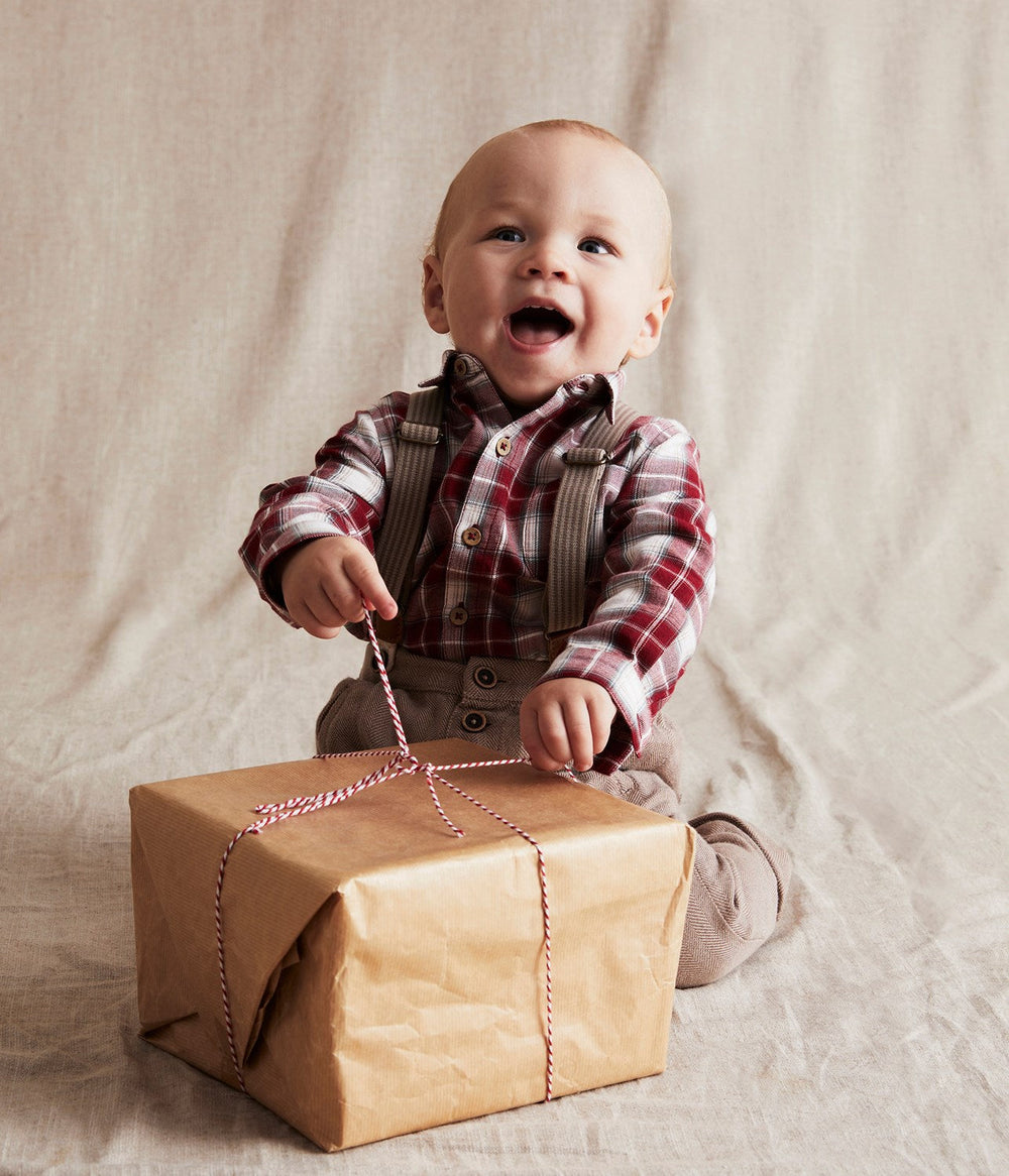 Red check shirt hot sale for baby boy