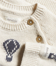 Baby beige knitted air-balloon sweater
