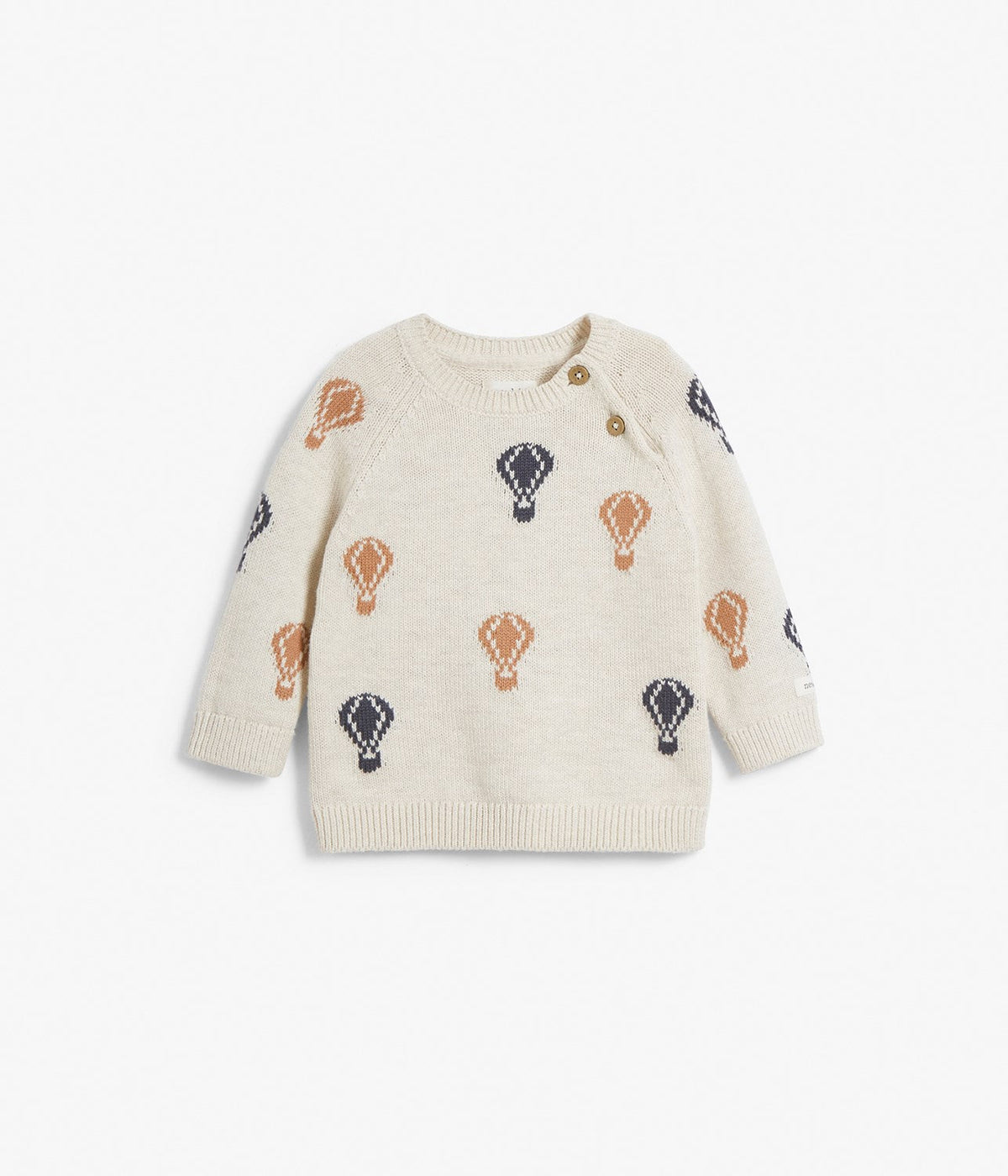 Baby beige knitted air-balloon sweater