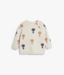 Baby beige knitted air-balloon sweater