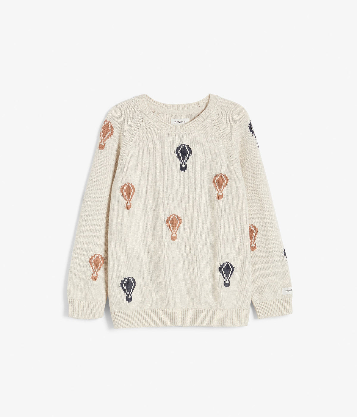 Kids beige knitted air-balloon sweater