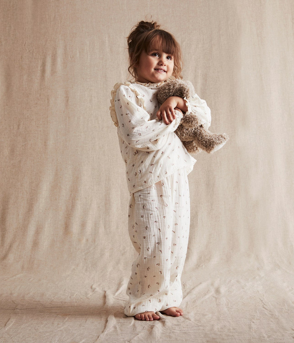 Kids floral muslin pyjama set – Newbie