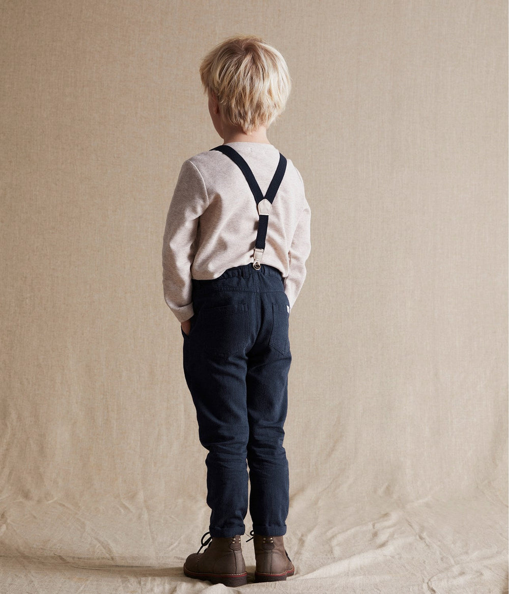 Boy pants best sale with suspenders