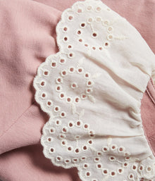 Kids pink collar sweatshirt