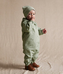 Baby green safari pattern overall