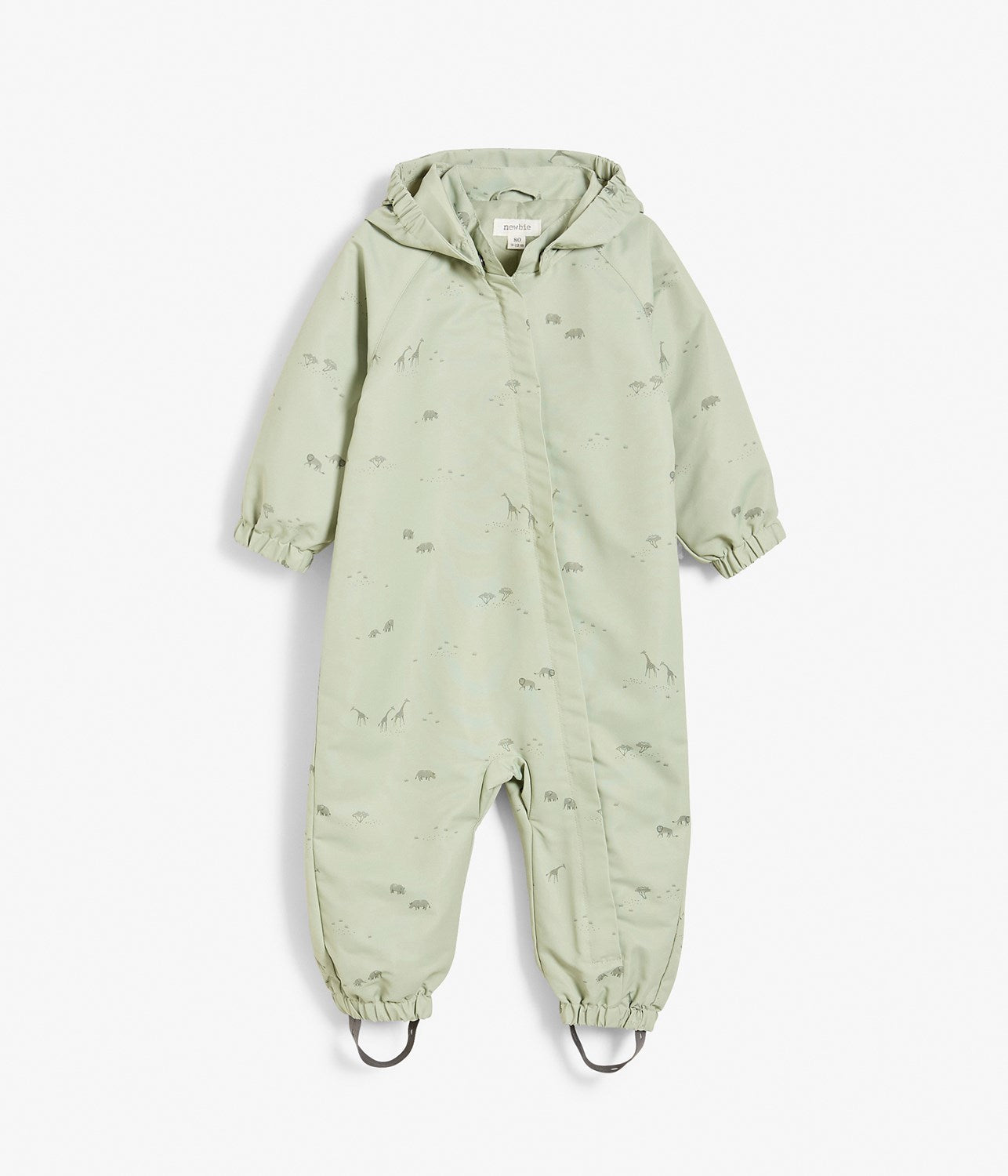 Baby green safari pattern overall