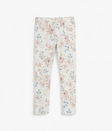 Kids white floral leggings
